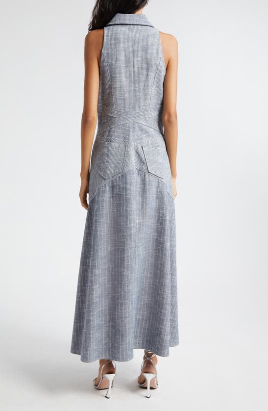 Shop Ramy Brook Kiana Sleeveless A-line Dress In Light Indigo Cotton Stripe