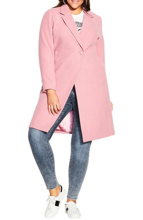 City Chic Effortless Chic Coat in Blush