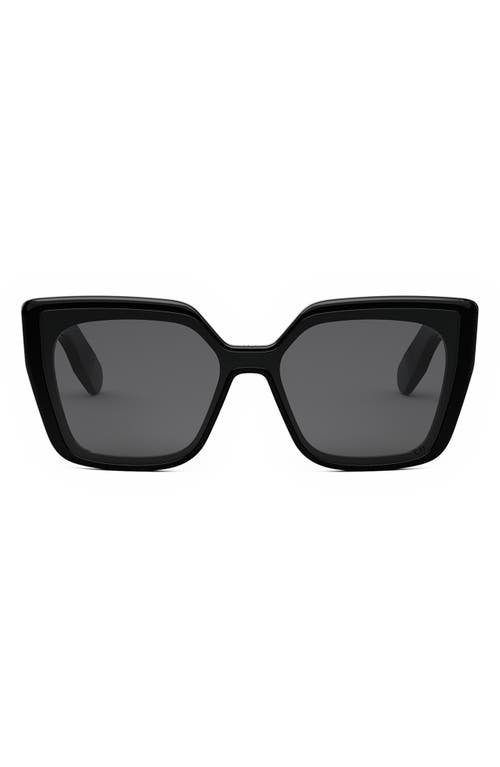 Shop Dior Lady 95.22 S2i Butterfly Sunglasses In Shiny Black/smoke