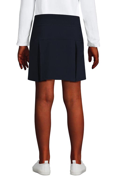 Shop Lands' End School Uniform Girls Performance Pleated Skort Above The Knee In Classic Navy