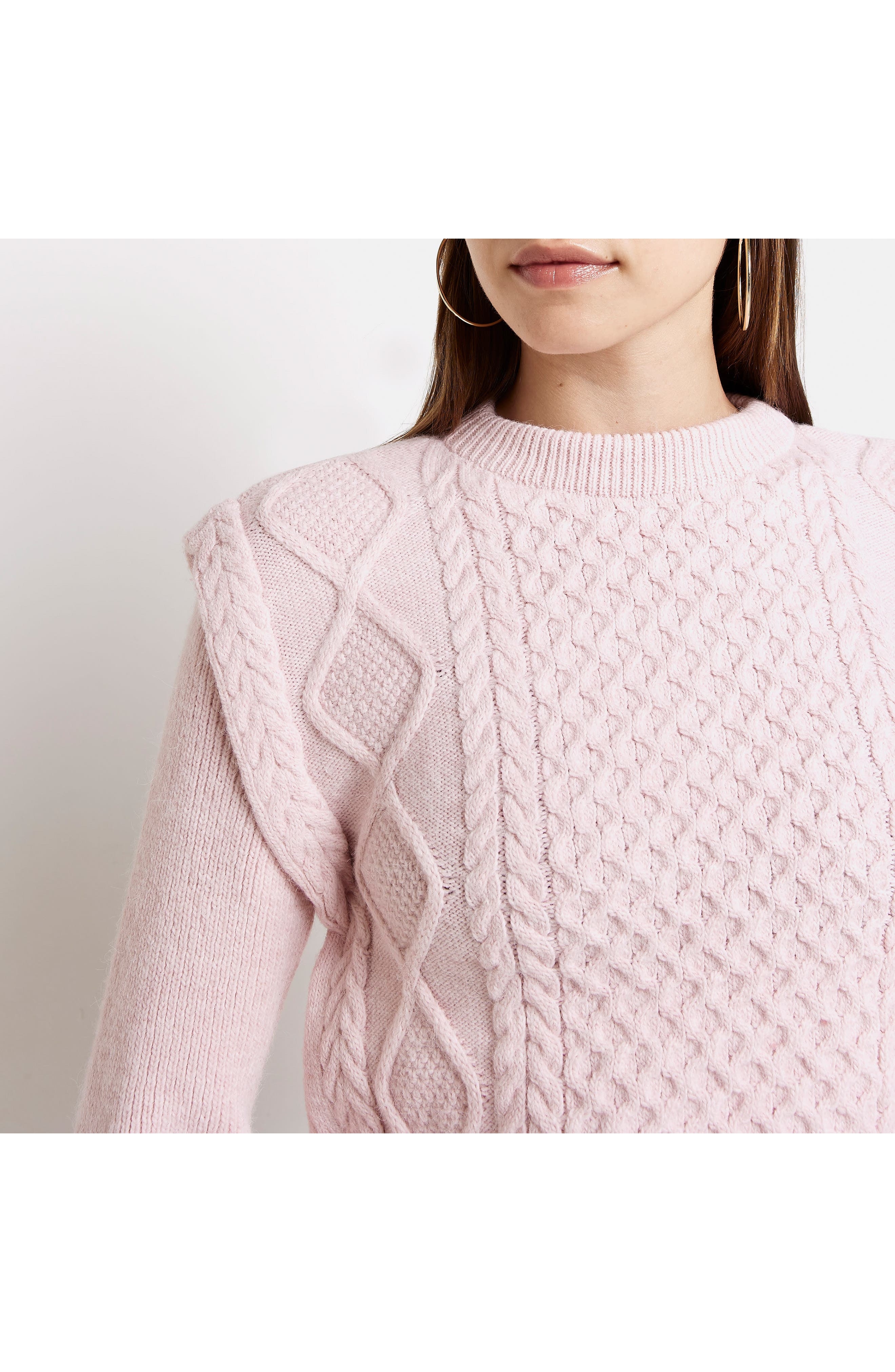 River Island Cable Knit Sweater | Nordstrom