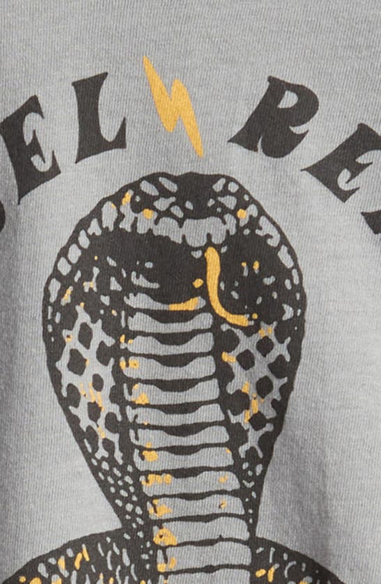 Shop Tiny Whales Kids' Rebel Raglan Sleeve Cotton Graphic T-shirt In Black