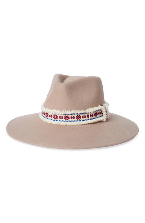 Shop Brixton Joanna Felted Wool Hat In Sesame/multi