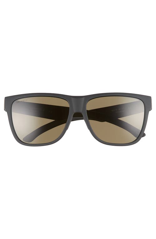 Shop Smith Lowdown Xl 2 60mm Chromapop™ Polarized Square Sunglasses In Matte Black/green