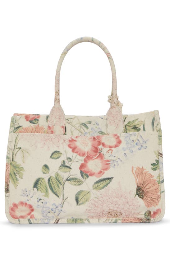 Shop Vince Camuto Orla Canvas Tote In Ivory Multi Floral