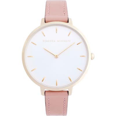 Rebecca Minkoff Major Leather Strap Watch,