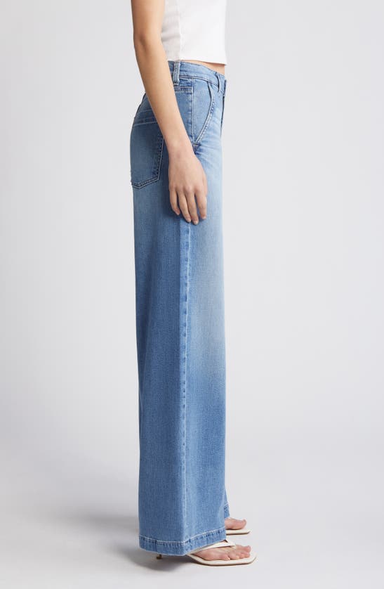 Shop Ag Stella Low Slung Palazzo Jeans In Dune