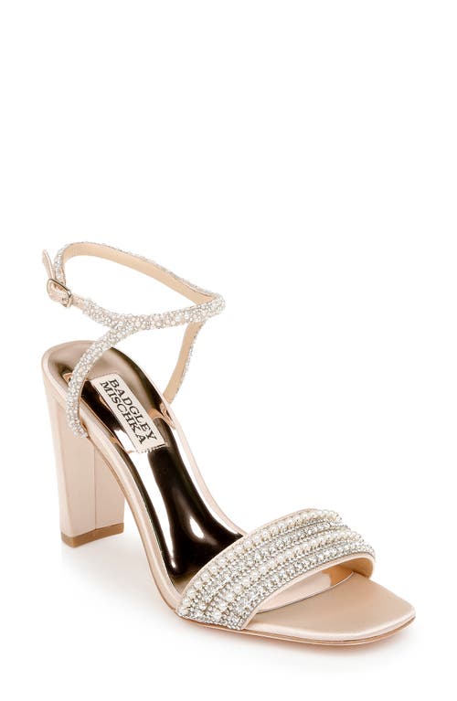 Badgley Mischka Collection Kari Ankle Strap Sandal in Soft Nude