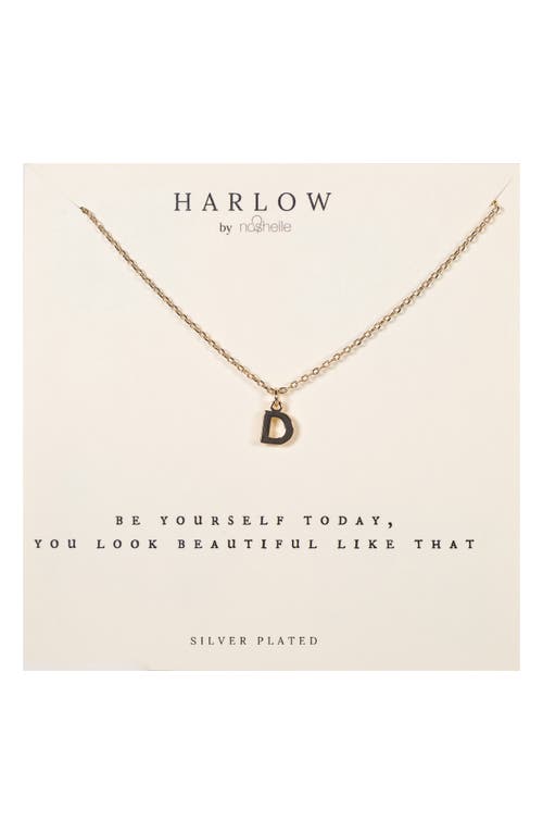Nashelle Initial Charm Necklace in Gold D at Nordstrom