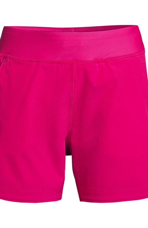 LANDS' END LANDS' END 5" QUICK DRY ELASTIC WAIST BOARD SHORTS SWIM COVER-UP SHORTS WITH PANTY 