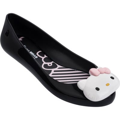 Melissa Hello Kitty Flat, Black