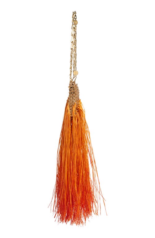 Shop Rabanne Iconic 1969 Fringe Shoulder Bag In Orange Degrade