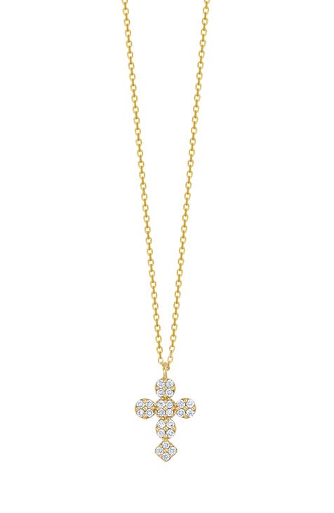 Maya Diamond Cross Pendant Necklace (Nordstrom Exclusive)