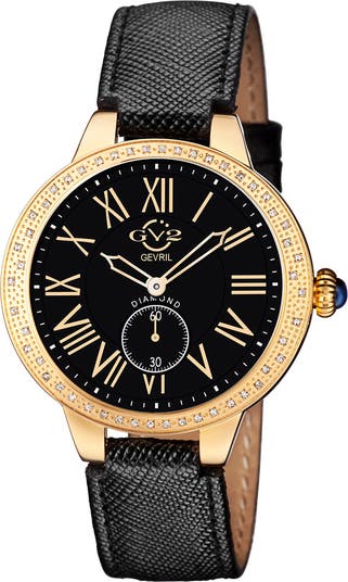 Gevril women's astor diamond quartz watch 40mm hot sale