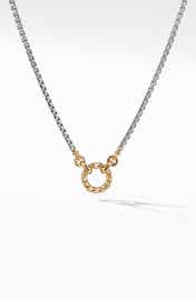 David Yurman Cable Cookie Classic Heart Necklace with 18K Yellow 