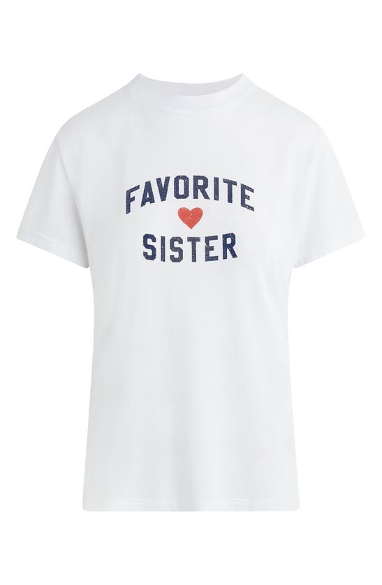 Favorite Daughter Favorite Sister Graphic T-shirt In White