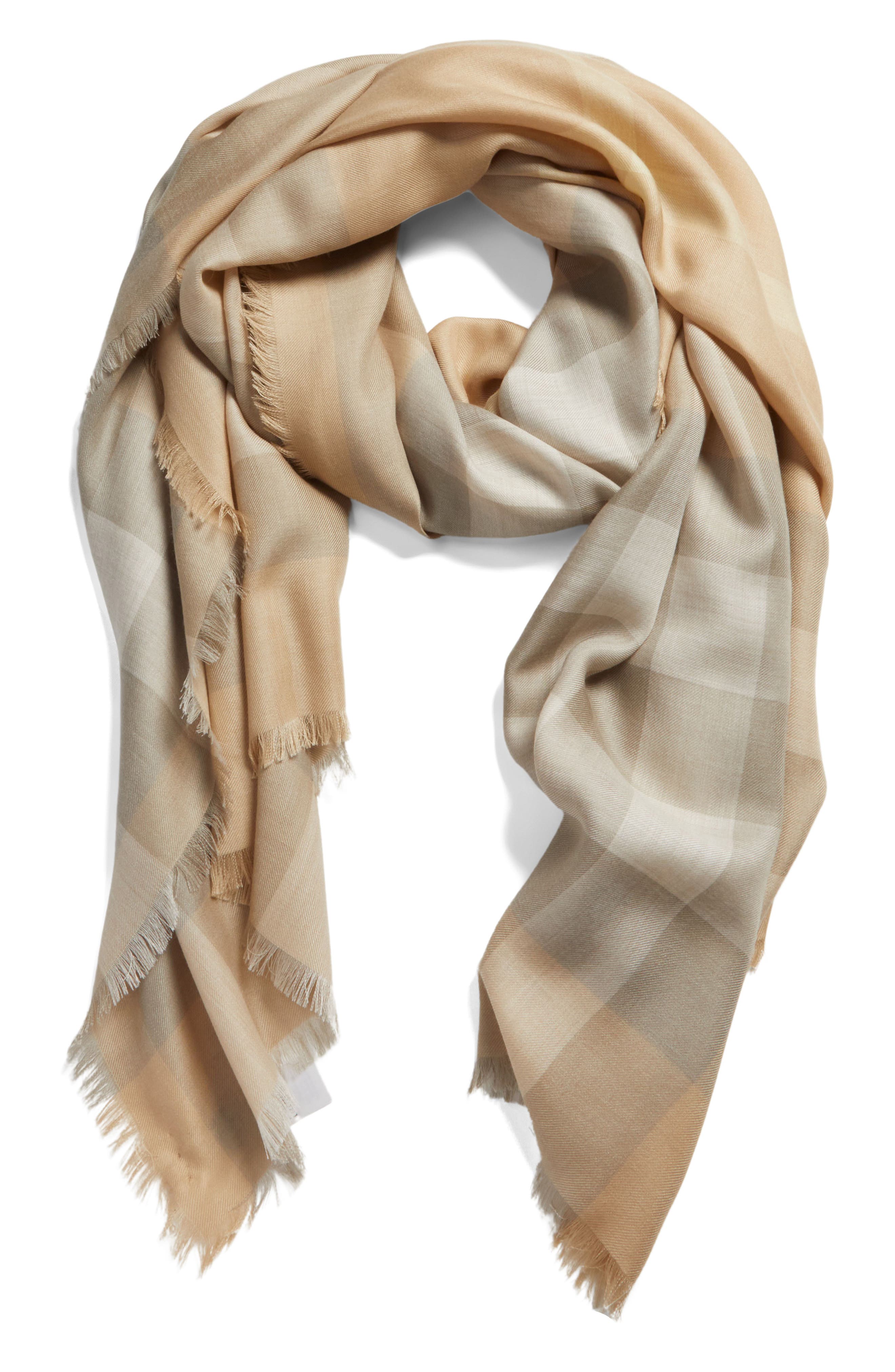 Burberry EKD checked cashmere scarf - Brown