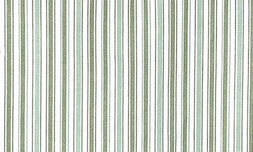 Melange Home Set Of 2 Percale Stripe Cotton Pillowcase In Green