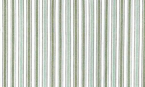 Shop Melange Home Set Of 2 Percale Stripe Cotton Pillowcase In Green