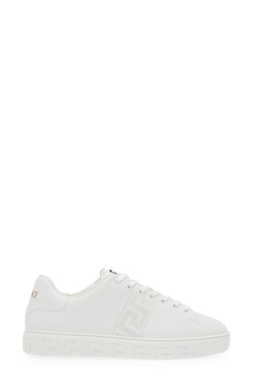 Shop Versace Barocco Greca Jacquard Low Top Sneaker In White White