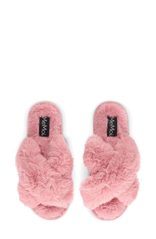 MEMOI MEMOI BEVERLY FAUX FUR MEMORY FOAM SLIPPER