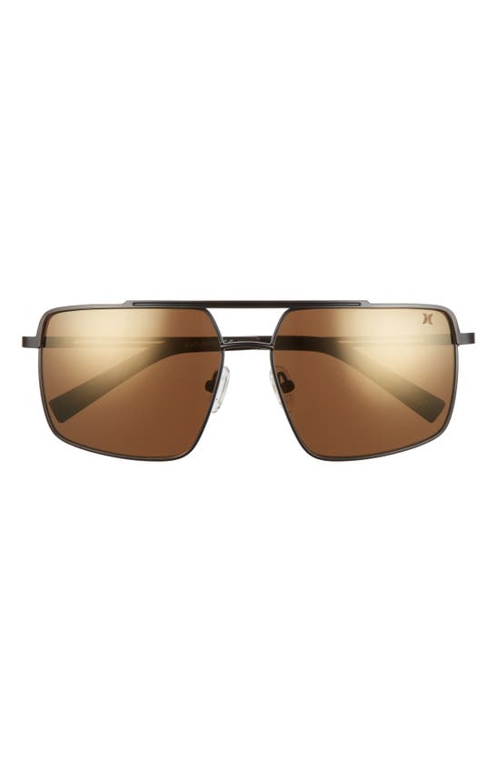 HURLEY EXPLORER 58MM POLARIZED NAVIGATOR SUNGLASSES