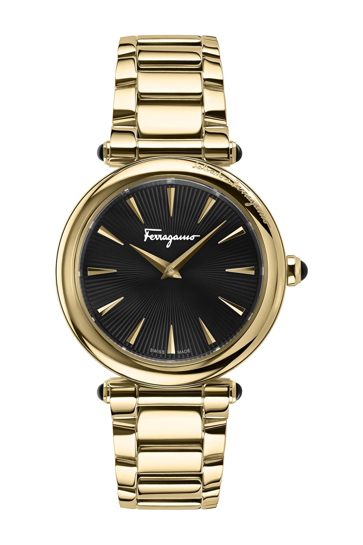 salvatore ferragamo gold watch