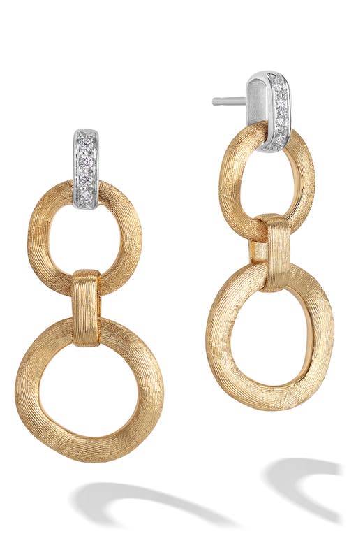 Marco Bicego Jaipur 18K Yellow Gold & Diamond Double Drop Earrings in Yellow-White at Nordstrom