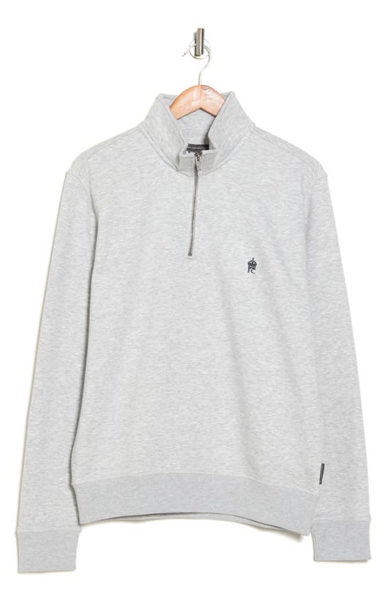 French Connection Quarter Zip Sweatshirt In Light Grey
