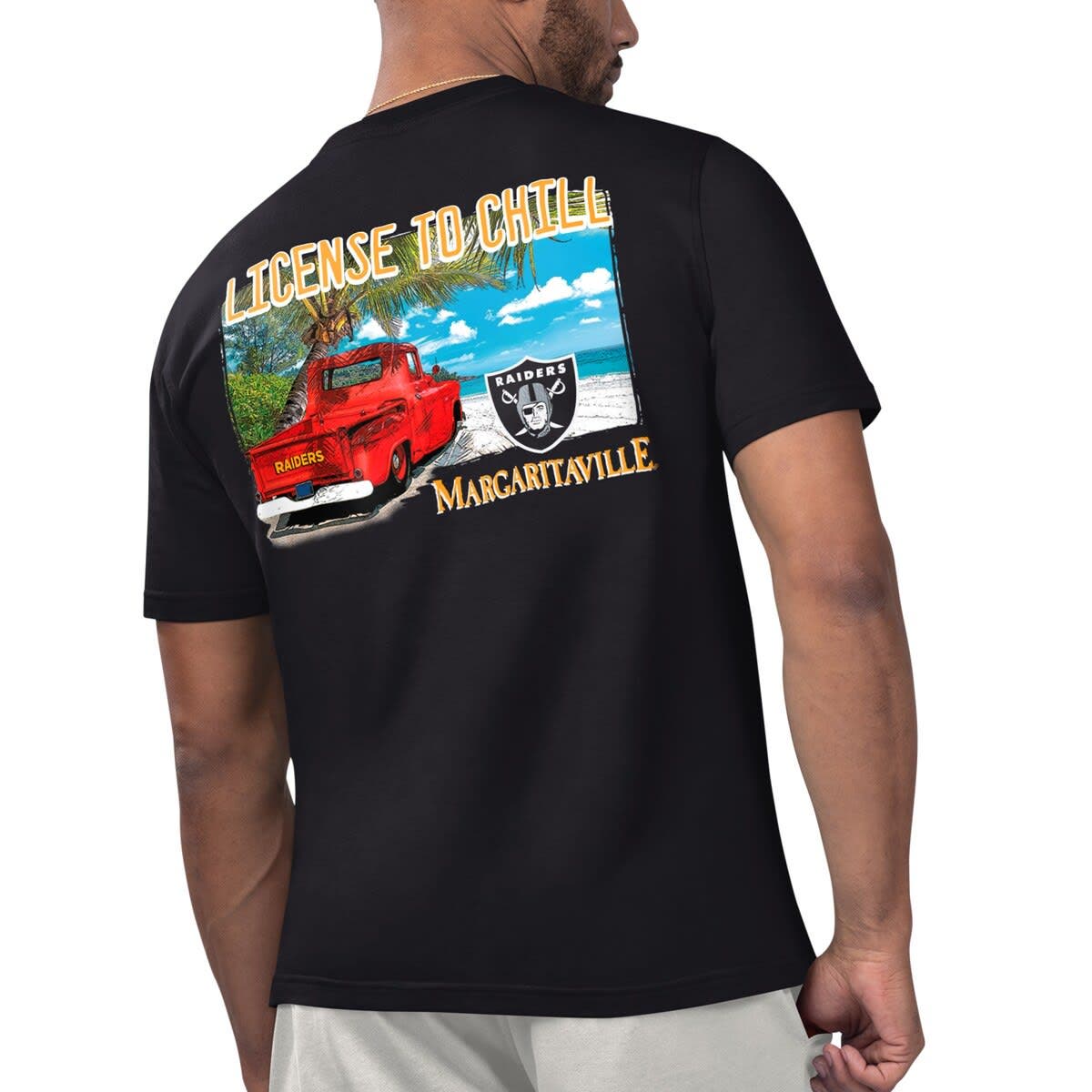 Margaritaville Men's Margaritaville Black Las Vegas Raiders Licensed To ...