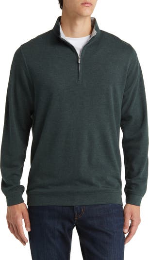 Peter Millar NC State Crown Comfort Interlock 1/4 Zip - Black w/ Tuffy -  Nowells Clothiers