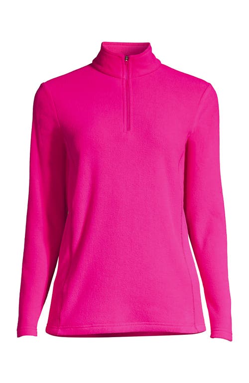 Shop Lands' End Plus Size Anyweather Fleece Quarter Zip Pullover In Fuchsia Pink