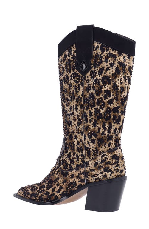J. Reneé Laylani Pointed Toe Western Boot In Brown/ Black