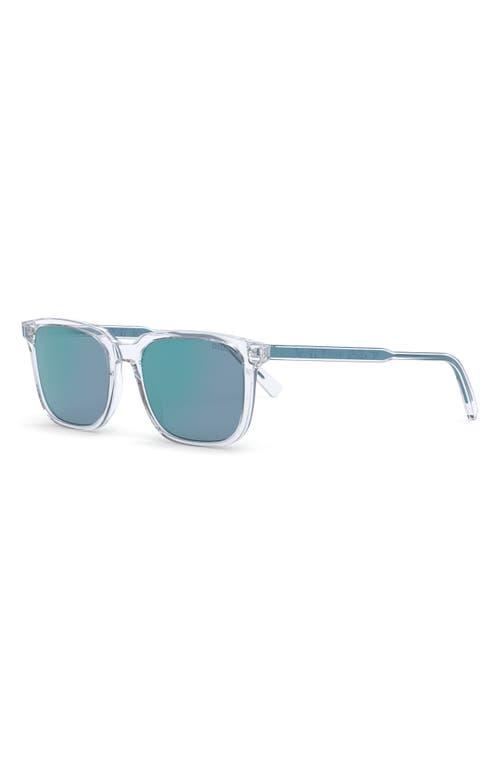 Shop Dior In S1i 53mm Square Sunglasses In Crystal/blue Mirror