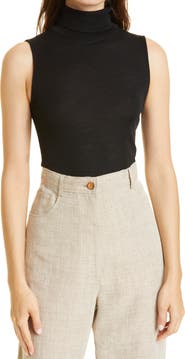Vince Sleeveless Turtleneck Wool Top