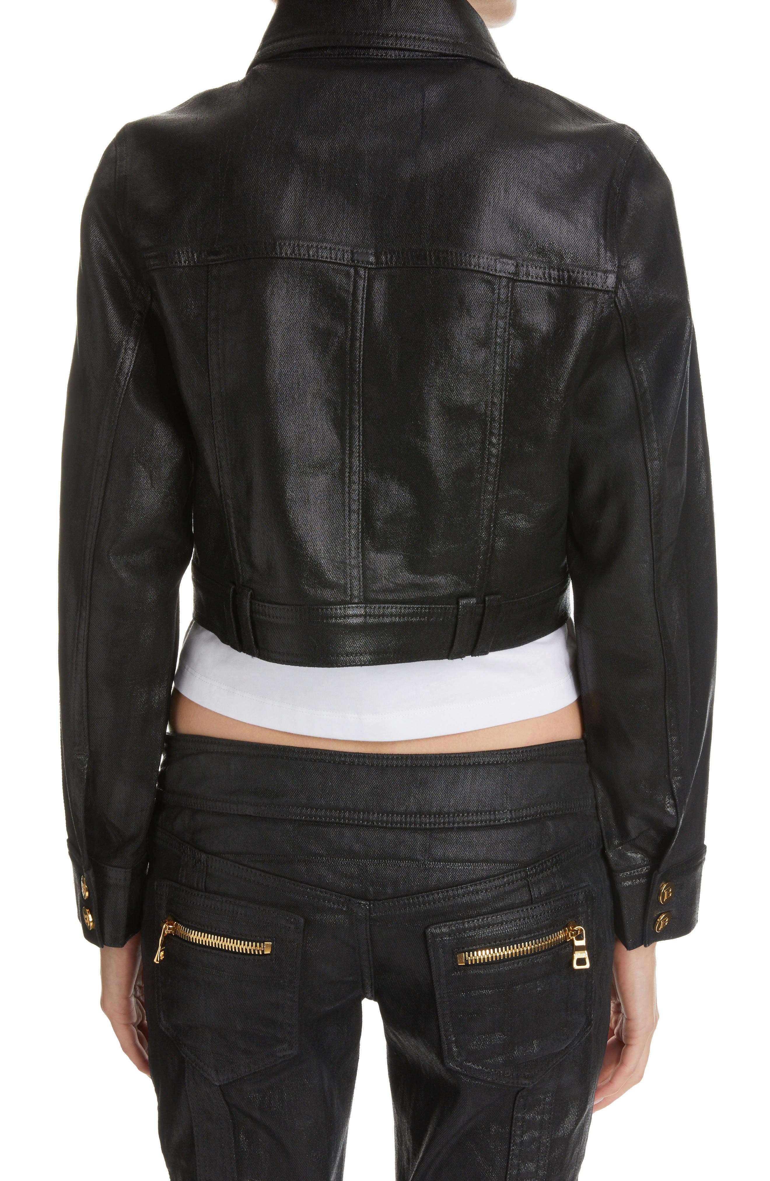 balmain cropped puffer jacket