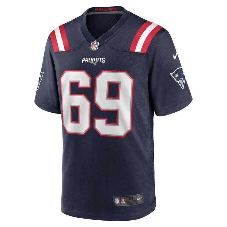 NIKE NIKE COLE STRANGE NAVY NEW ENGLAND PATRIOTS PLAYER GAME JERSEY