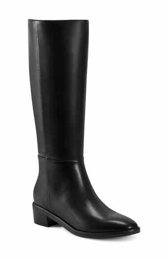 Naturalizer Rena Leather Buckle Detail Narrow Calf Tall Boots