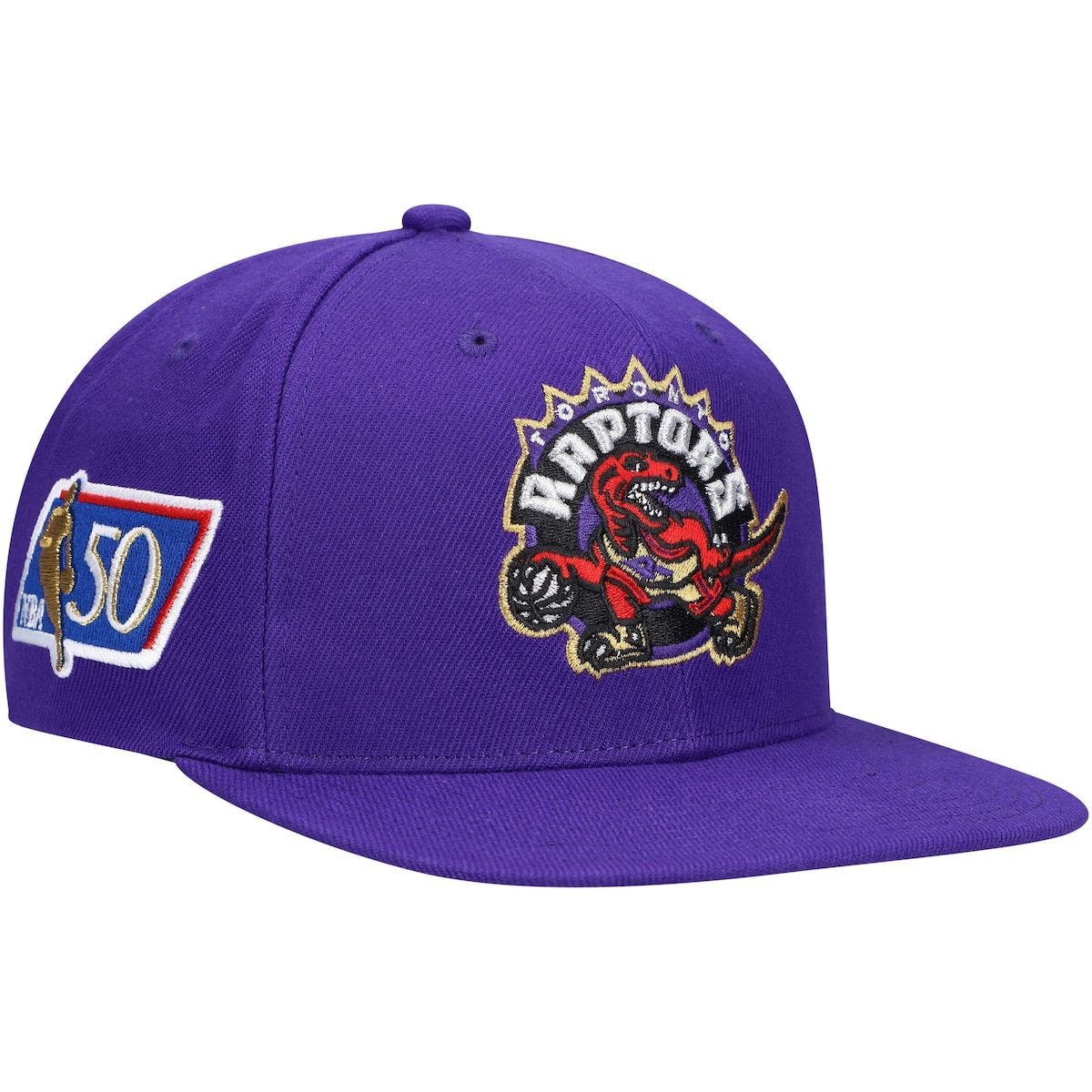 Purple Adjustable snapback Hat Cap Mitchell & Ness Toronto Raptors Red 