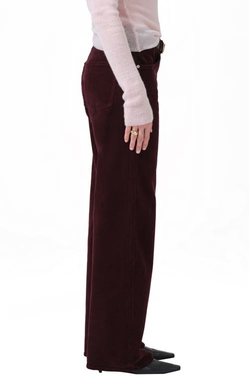 Shop Citizens Of Humanity Annina High Waist Corduroy Wide Leg Pants In Bordeaux