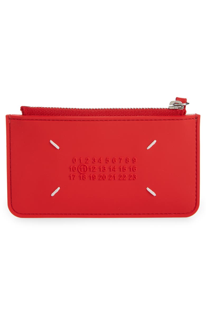 Leather & Rubber Zip Card Holder