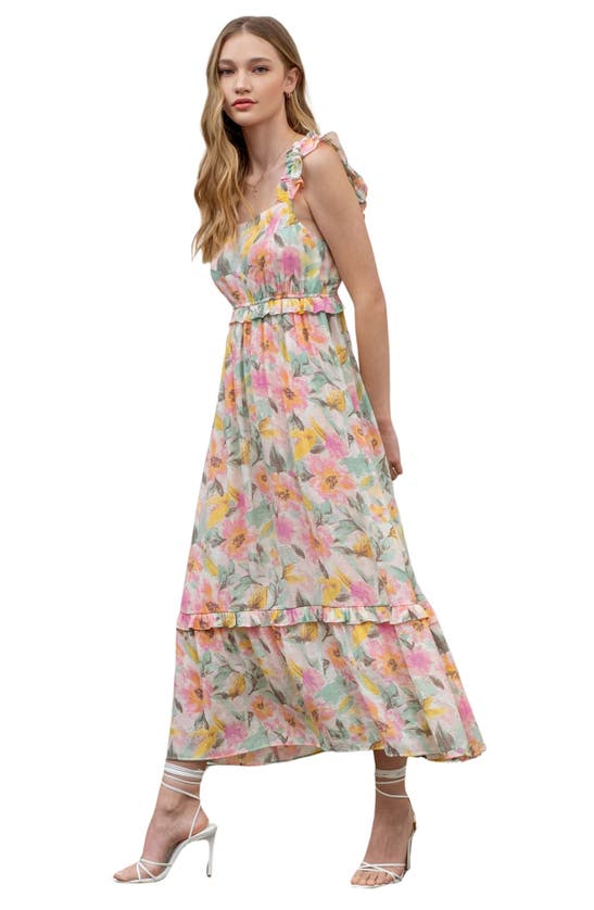 BLU PEPPER BLU PEPPER FLORAL MIDI SUNDRESS