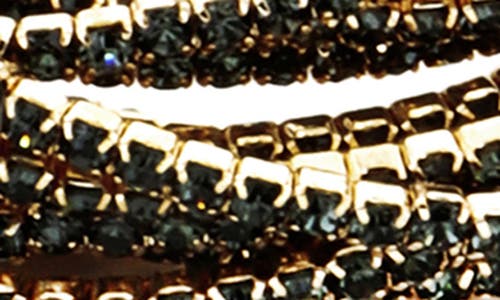 Shop Panacea Set Of 10 Crystal Bracelets In Black