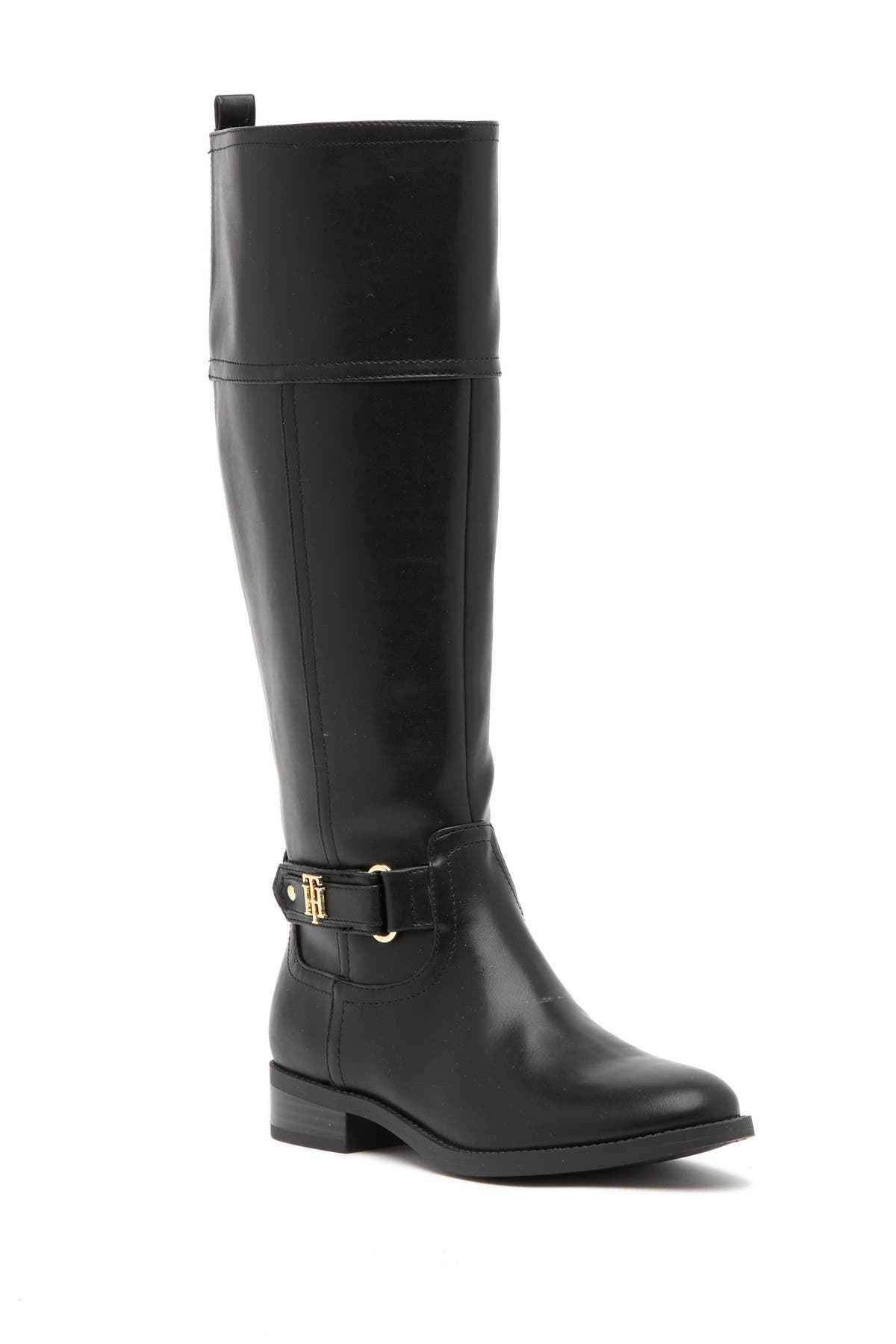 tommy hilfiger leather riding boots