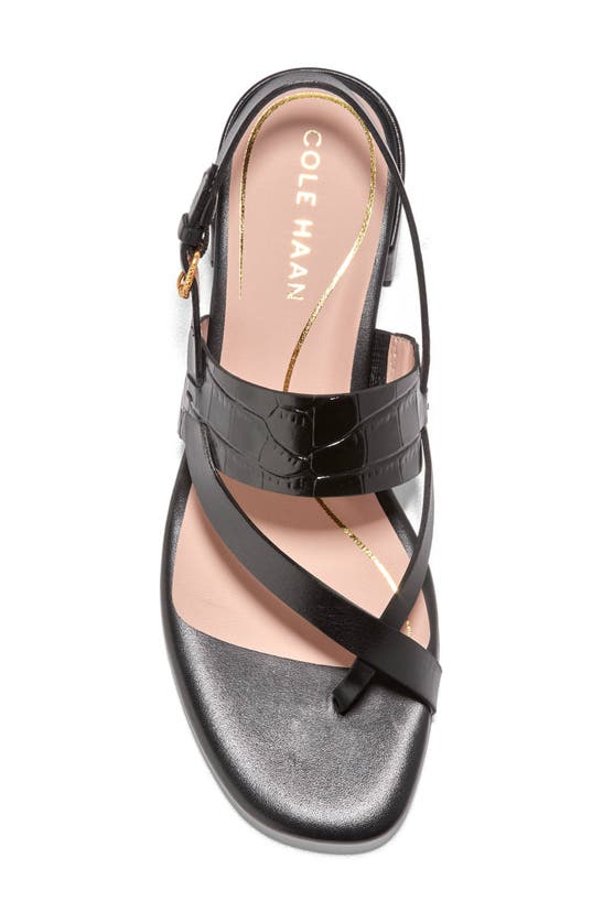 Shop Cole Haan Anica Lux Slingback Sandal In Black Leather