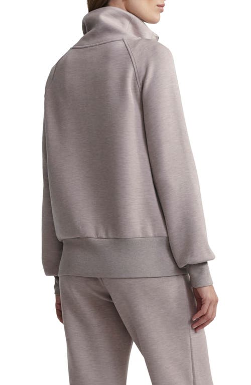 Varley Roxbury Zip-up Sweatshirt In Taupe Marl