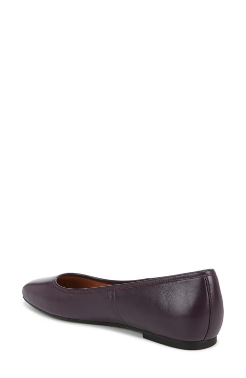 Shop Vionic Orinda Square Toe Flat In Winter Plum