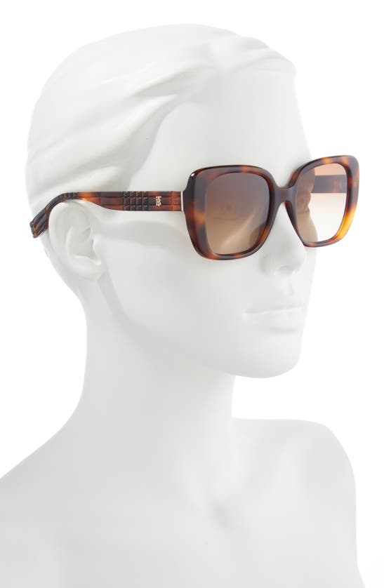 Shop Burberry 52mm Gradient Square Sunglasses In Light Havana