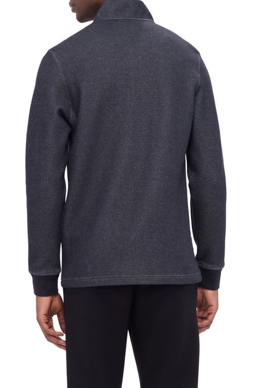 Shop Bugatchi Quarter Zip Pullover In Black