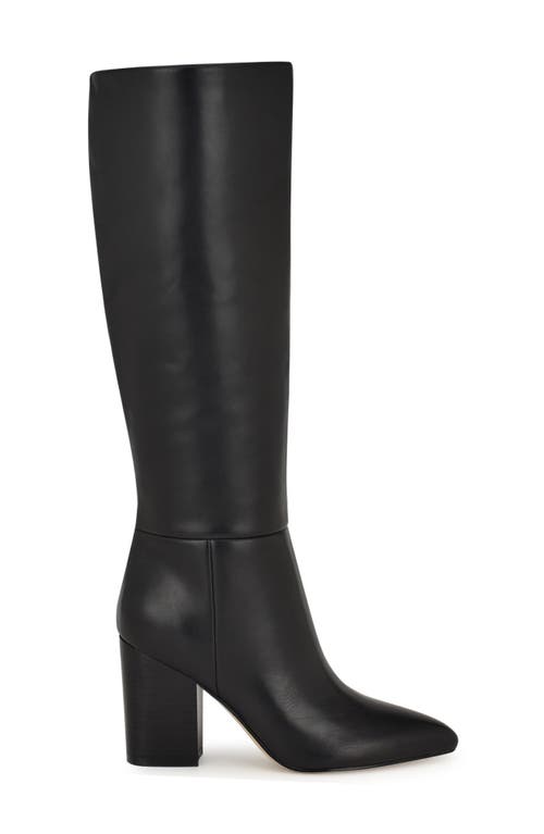 Shop Nine West Peachey Pointed Toe Knee High Boot In Black